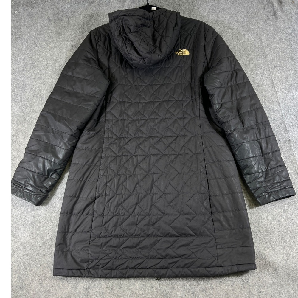 The North Face Womens Black Insulated Hooded Parka Jacket Quilted Full Zip Large - Picture 2 of 11